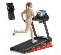 Cintas de correr 4 en 1 para el hogar con inclinación del 15%, cinta de correr plegable silenciosa de 3.0 HP con barra de manillar, capacidad de 300 lb, absorción de impactos de 7 capas