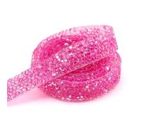 Cintas de diamantes de imitación, Cinta de pedrería Multicolor 15mm 1 yarda(Rose)