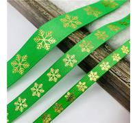 Cintas de embalaje de colores, cintas de decoració 5 yardas/lote 10mm 15mm 25mm cinta navideña estampada cinta de grosgrain for lazo hecho a mano decoraciones navideñas envoltura de regalos DIY(Green,