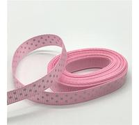 Cintas de embalaje de colores, cintas de decoració 5 yardas/lote 3/8 ''10mm cinta de grogrén con estampado de lunares lazo for el pelo fiesta Navidad decoración de boda tejido for costura DIY(Pink)