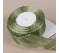 Cintas de embalaje de colores, cintas de decoració Cintas de Organza transparentes de color amarillo dorado, 12/15/20/25/40/50mm, manualidades DIY, tela, decoración de regalo for fiesta de cumpleaños,