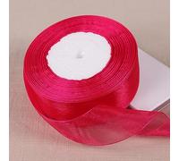 Cintas de embalaje de colores, cintas de decoració Cintas de Organza transparentes de color amarillo dorado, 12/15/20/25/40/50mm, manualidades DIY, tela, decoración de regalo for fiesta de cumpleaños,