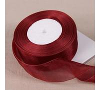 Cintas de embalaje de colores, cintas de decoració Cintas de Organza transparentes de color amarillo dorado, 12/15/20/25/40/50mm, manualidades DIY, tela, decoración de regalo for fiesta de cumpleaños,