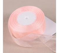 Cintas de embalaje de colores, cintas de decoració Cintas de Organza transparentes de color amarillo dorado, 12/15/20/25/40/50mm, manualidades DIY, tela, decoración de regalo for fiesta de cumpleaños,