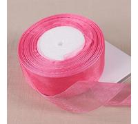 Cintas de embalaje de colores, cintas de decoració Cintas de Organza transparentes de color amarillo dorado, 12/15/20/25/40/50mm, manualidades DIY, tela, decoración de regalo for fiesta de cumpleaños,