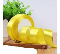 Cintas de embalaje de colores, cintas de decoració Cintas de satén gris plateado de 6-12-15-40-50mm, 22 metros/rollo, cinta for envolver regalos de Navidad, Halloween, boda, fiesta de cumpleaños(Yello