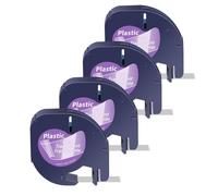 Cintas de Etiquetas 3 10 Piezas A91331 A16952 A91333 12 mm x 4 m compatibles con el Fabricante de Etiquetas Plus LT100H QX50(3PK Clear(Plastic))