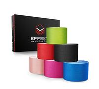 Cintas de kinesiología Effekt de 5 m x 5 cm | Rollos multicolor | Vendaje kinesológico, elásticas, impermeables para el soporte muscular, recuperación de lesiones, cinta médica y deportiva
