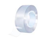Cintas de montaje de doble cara transparentes Cinta adhesiva de doble cara resistente, transparente, reutilizable, lavable, extraíble, sin dejar rastro, varios tamaños.(1m,20mm)