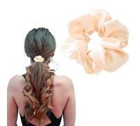 Cintas De Pelo De Seda - Scrunchies De Seda Para Dormir El Cabello, Gomas De Cabello De Seda Para Prevenir El Efecto Y La Rotura, Grandes Bandas De Pelo Scrunchy De Satén De Seda Access