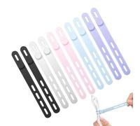 Cintas de Silicona - 10 Piezas Tira Elástica Para Organización De Escritorio - Organizador de Cables Eléctricos - Para Uso En Interiores Y Exteriores En Hogar Automóvil Auriculares