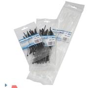 Cintas de sujeción negras 3.6140, paquete de 100 piezas, ideales para organizar cables y elementos en el hogar y la oficina.