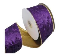 Cintas de terciopelo, Cinta navideña de terciopelo con borde alambre, ideal for hacer tú mismo, for coronas árbol Navidad, multicolor(Color 6)