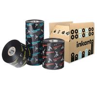 Cintas de transferencia térmica, Inkanto, AWR 8, Cera, 57 mm, 74 m, Fuera, Negro