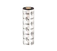 Thermal transfer ribbons, Zebra, 3300, Cera/resina, 64mm, 74m, Exterior, Negro