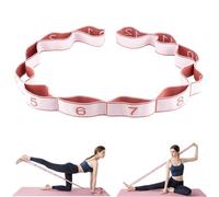 Cintas Elasticas Fitness, Cinturon Yoga con 12 Anillos, Cintas Elasticas Musculacion, Gimnasia Ritmica, Bandas Elásticas de Resistencia, Yoga Stretching Band, para Fitness, Pilates y Gimnasia