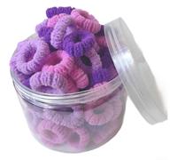 Cintas elásticas para cola de caballo para niños, sin daños, bandas elásticas antideslizantes para el cabello, accesorios para coletas de caballo, paquete de 100 unidades, amarillo ámbar (J)