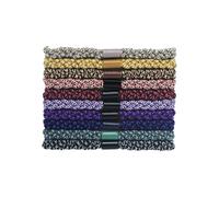 Cintas elásticas para el cabello trenzadas coloridas para cabello grueso y rizado, bandas multicolores para mujeres y niñas