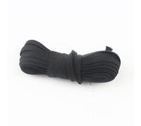 Cintas elásticas planas anchas, Máscara Banda Elástica Poliéster 5m 6mm Diámetro Multicolor for Coser DIY(Black 5m)