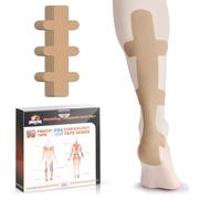 Cintas Kinesiológicas Precortadas Para el Tendón de Aquiles, KTQUICK 10 Tiras de Cintas Kinesiológicas Para el Tendón de Aquiles, Cinta Fisioterapéutica Impermeable Para el Talón - Color Piel