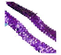 Cintas metalizadas brillantes, Ribete de encaje lentejuelas, elástico Multicolor 30mm x 2-10m for costura cortinas vestir(Color 18,30mm-5Meters)