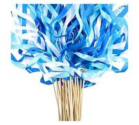 Cintas para bodas, Palitos De Cinta Multicolor Con Campanas 30-200 UDS(Blue,50PCS)