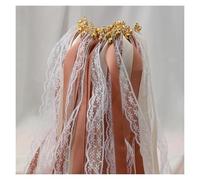 Cintas para bodas, Palitos y varitas de cinta, paquete Multicolor 10/20/50 Uds., accesorios baile for fiesta boda(Bruin,50pcs)