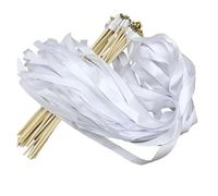 Cintas para bodas, Varitas De Cinta Con Campanas Y Encaje Blanco 20uds(A)