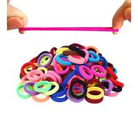 Cintas para el cabello, 200 piezas Bandas elásticas de goma elásticas No duele el cabello & Sin pliegues de cola de caballo, Tiny Soft Hair Ties para niños pequeños bebés