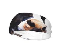 Cintas para el cabello con forma de vaca y margarita para hombre y mujer, diadema para correr, diadema transpirable para gimnasio