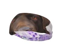 Cintas para el cabello de Labrador marrón y Lavanda para hombres y mujeres, diadema para correr, diadema transpirable para gimnasio