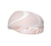 Cintas para el cabello de mármol rosa delicado con imitación de oro rosa para hombres y mujeres, diadema para correr, diadema transpirable para gimnasio