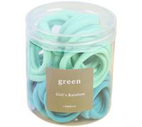 Cintas para el cabello para mujer, hechas a mano, de tela elástica, para coletas, moños, trenzas, accesorios suaves que no dañan el cabello, para primavera y verano, uso diario (verde)