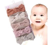 Cintas para el pelo para bebé, diademas de moda para bebé, fotografía de bebé, diademas de 7,1 x 1,4 pulgadas, cintas para el pelo con nudos, accesorios elásticos para el día a día