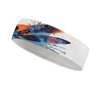 Cintas para el sudor con diseño de libélula y salpicaduras de pintura, diadema deportiva para hombres y mujeres, cintas para el sudor que absorben el sudor, ideales para entrenar, hacer ejercicio, ten
