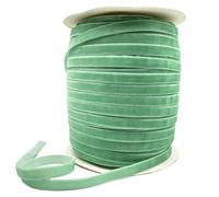 Cintas para envolver regalos, Cinta de tela terciopelo, adorno multicolor, 6-38 mm, 3-5 yardas, manualidades, corona, boda(YellowGreen,15mm x 5yards)