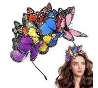 Cintas para la cabeza con mariposas, tocados con mariposas: los fascinantes materiales femeninos se adaptan a los tocados y realzan la moda al instante. Es un regalo ideal