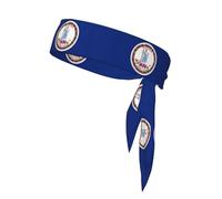 Cintas para la Cabeza Deportivas con Estampado de la Bandera de Virginia, Unisex, para Correr, Tenis, Gimnasio y Actividades al Aire Libre.