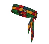 Cintas para la Cabeza Deportivas con Estampado de Patchwork de Estilo Africano para Correr, Tenis, Gimnasio y Actividades al Aire Libre (Unisex).
