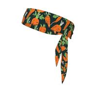 Cintas para la Cabeza Deportivas con Estampado de Zanahoria sin Costuras Happy Carrot para Correr, Tenis, Gimnasio y Actividades al Aire Libre (Unisex)