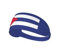 Cintas para la Cabeza Deportivas con la Bandera de Cuba para Hombres y Mujeres, Diadema elástica Que Absorbe la Humedad para Correr, Yoga, fútbol y Gimnasio.