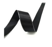 Cintas para manualidades, 5 yardas, 6 mm-38 mm, cinta de satén de poliéster para embalaje de flores, decoración de boda (negro, 16 mm)