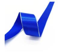 Cintas para manualidades de 6 a 38 mm, cinta de satén de poliéster para embalaje de flores, decoración de boda, bricolaje (azul, 38 mm)