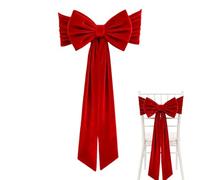 Cintas Para Sillas | 30x74 cm Grande De Cinta Para Silla - Moño Rojo Para Coronar El Árbol De Navidad,Para Fiestas Navideñas Cocina Bodas Coronas Banquete Interior Hogar Valla Escalera Chimenea