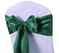 Cintas para sillas de boda 10/50 unidades de lazos satén for sillas boda, cinta for fiestas, eventos, hoteles, banquetes, decoración del hogar(Green,10 pcs)