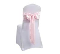 Cintas para sillas de boda 10/50 unidades de lazos satén for sillas boda, cinta for fiestas, eventos, hoteles, banquetes, decoración del hogar(Light pink,10 pcs)