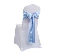 Cintas para sillas de boda 10/50 unidades de lazos satén for sillas boda, cinta for fiestas, eventos, hoteles, banquetes, decoración del hogar(Sky blue,10 pcs)
