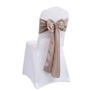 Cintas para sillas de boda 10/50 unidades de lazos satén for sillas boda, cinta for fiestas, eventos, hoteles, banquetes, decoración del hogar(Brown,10 pcs)