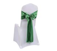 Cintas para sillas de boda 10/50 unidades de lazos satén for sillas boda, cinta for fiestas, eventos, hoteles, banquetes, decoración del hogar(Grass green,10 pcs)