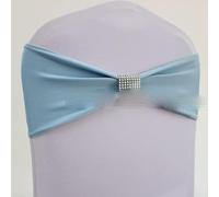 Cintas para sillas, Fajas for sillas, 10 piezas, banda elástica de spandex for silla, lazos con hebilla de diamante, decoración de eventos de fiesta de hotel, lazo elástico for silla de boda(Sky Blue)